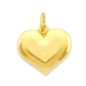 Solid 10k Gold Heart Charm, Tiny Cute Charm for Bracelet or Necklace
